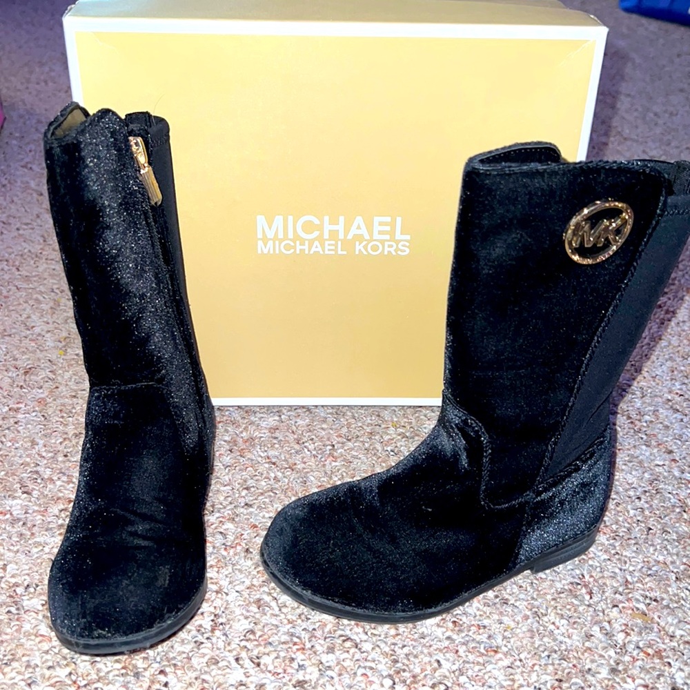 Toddler MK Tall Velvet Boots